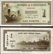 *1 Piaster Francúzska Indočína 1945, P76 AU - Kliknutím na obrázok zatvorte -